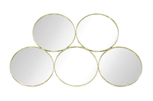 5 Circles Mirror with subtle Golden frame