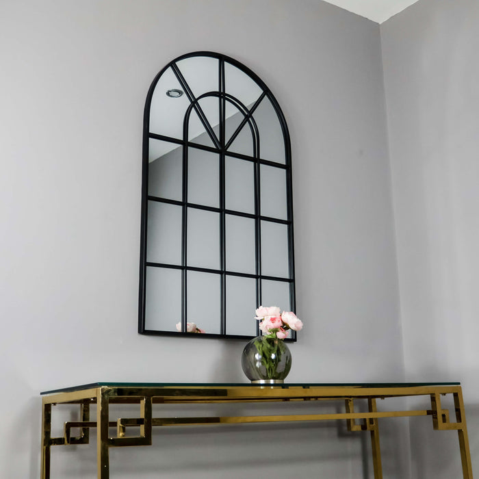 Arched Rome Mirror - Black