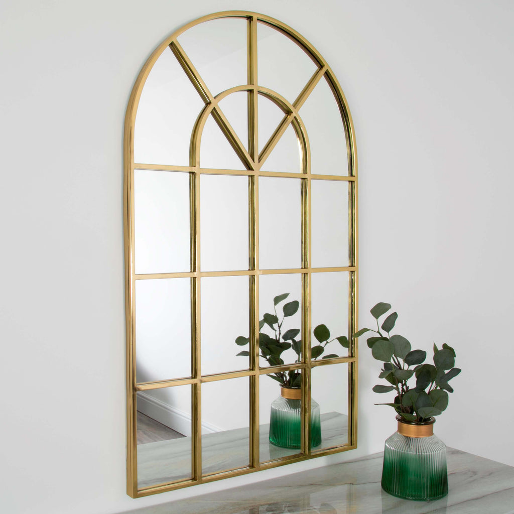 Arched Rome Mirror - Gold