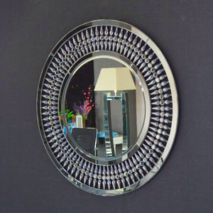 Crystal Round Wall Mirror