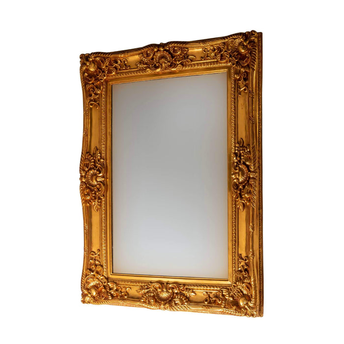 French Ornate Wall Mirror - Gold