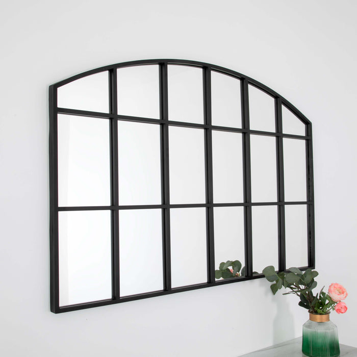 Horizontal Arched Mirror - Black