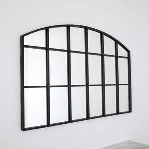 Horizontal Arched Mirror - Black