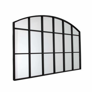 Horizontal Arched Mirror - Black