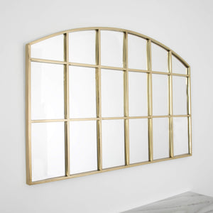 Horizontal Arched Mirror - Gold