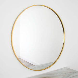 Manhattan Round Mirror - Gold