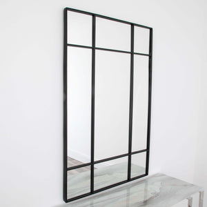 Modern Pane Mirror - Black