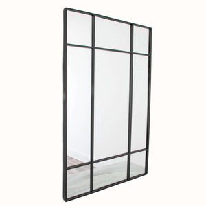 Modern Pane Mirror - Black